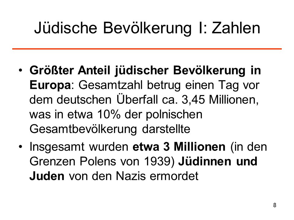 Jüdische Bevölkerung I: Zahlen