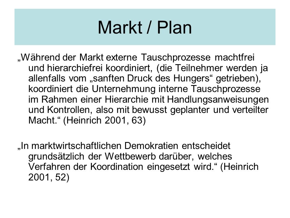 Markt / Plan
