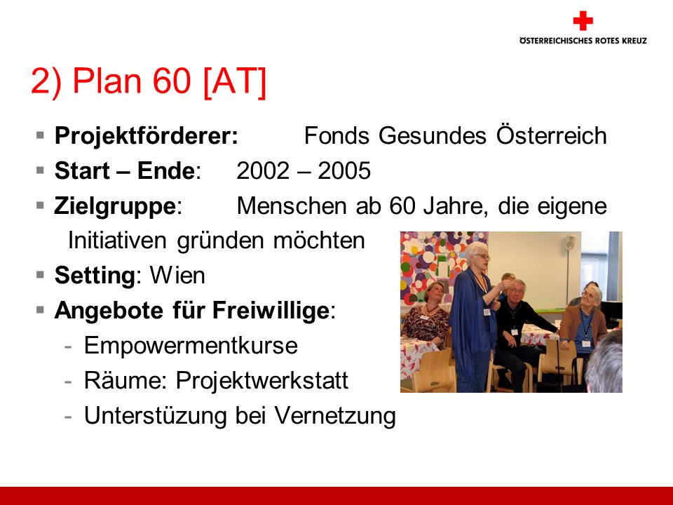 2) Plan 60 [AT] Projektförderer: Fonds Gesundes Österreich