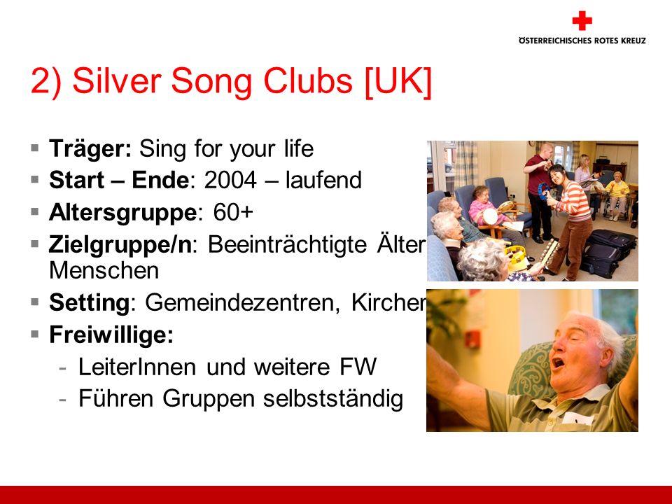 2) Silver Song Clubs [UK]