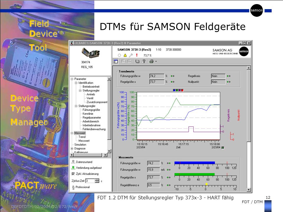 Field Device Tool Device Type Manager DTMs für SAMSON Feldgeräte