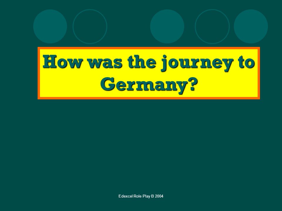 How was the journey to Germany