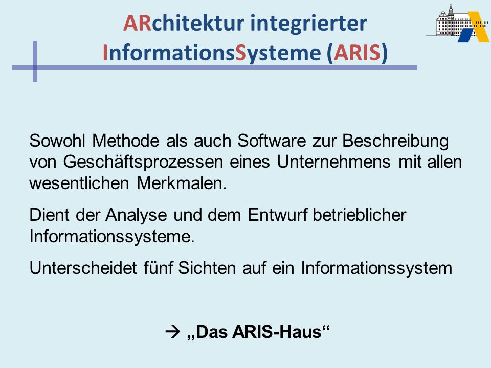 ARchitektur integrierter InformationsSysteme (ARIS)