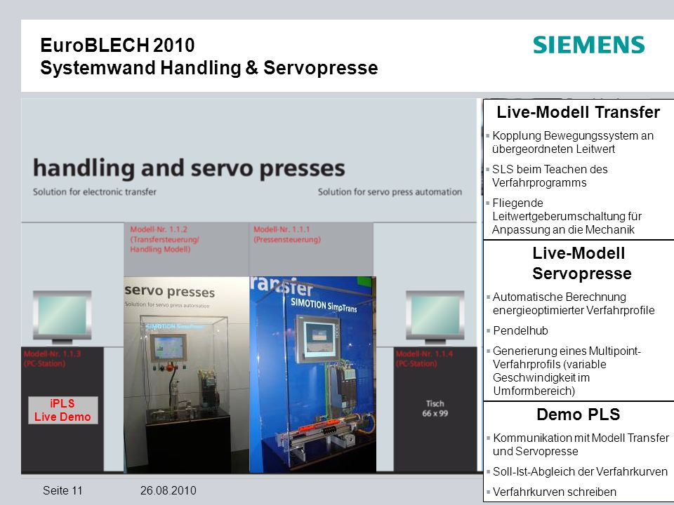 EuroBLECH 2010 Systemwand Handling & Servopresse