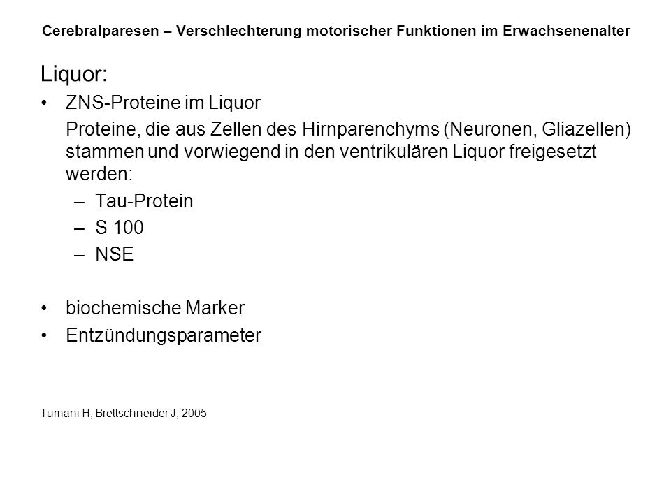 Liquor: ZNS-Proteine im Liquor