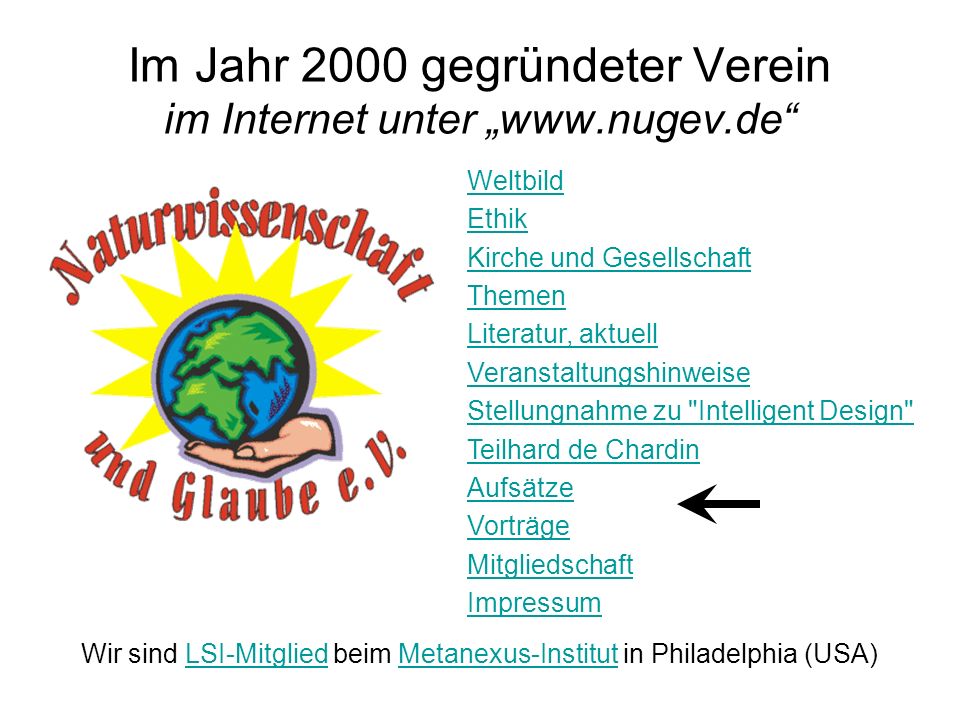 Im Jahr 2000 gegründeter Verein im Internet unter „
