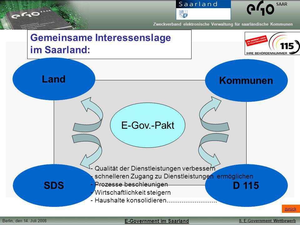 Gemeinsame Interessenslage im Saarland: