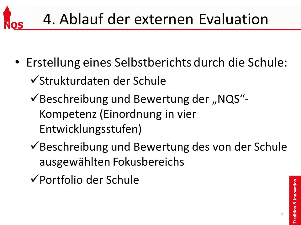 4. Ablauf der externen Evaluation