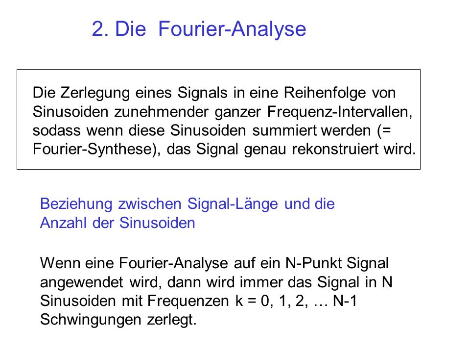 2. Die Fourier-Analyse