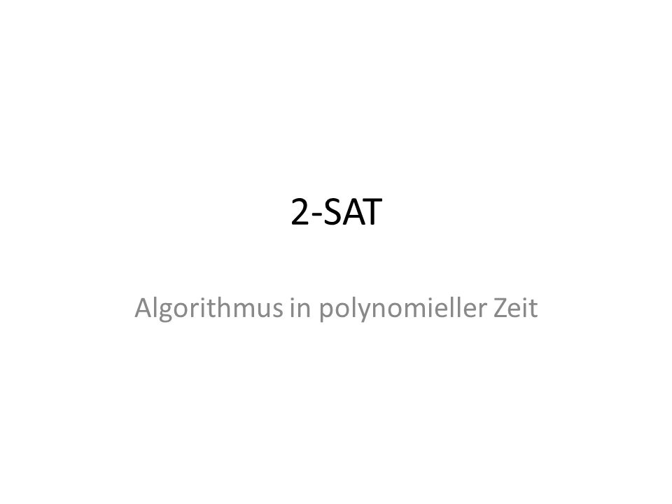 Algorithmus in polynomieller Zeit