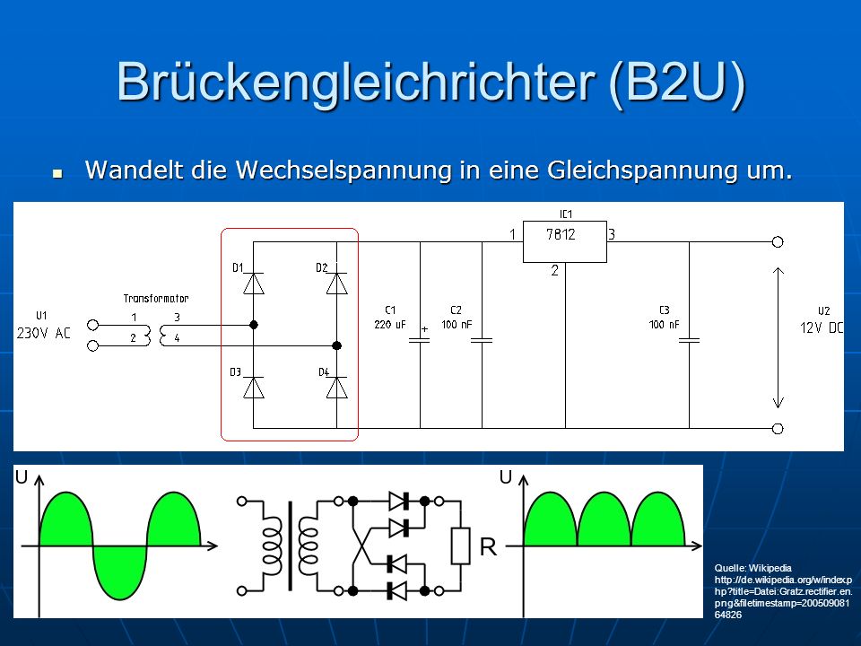 Brückengleichrichter (B2U)