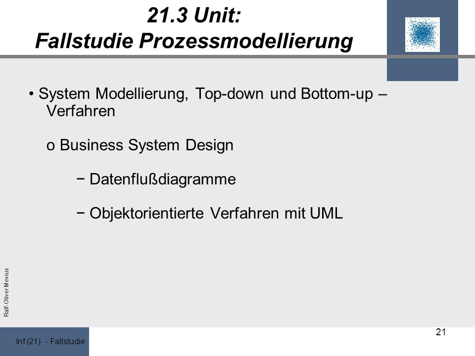 21.3 Unit: Fallstudie Prozessmodellierung