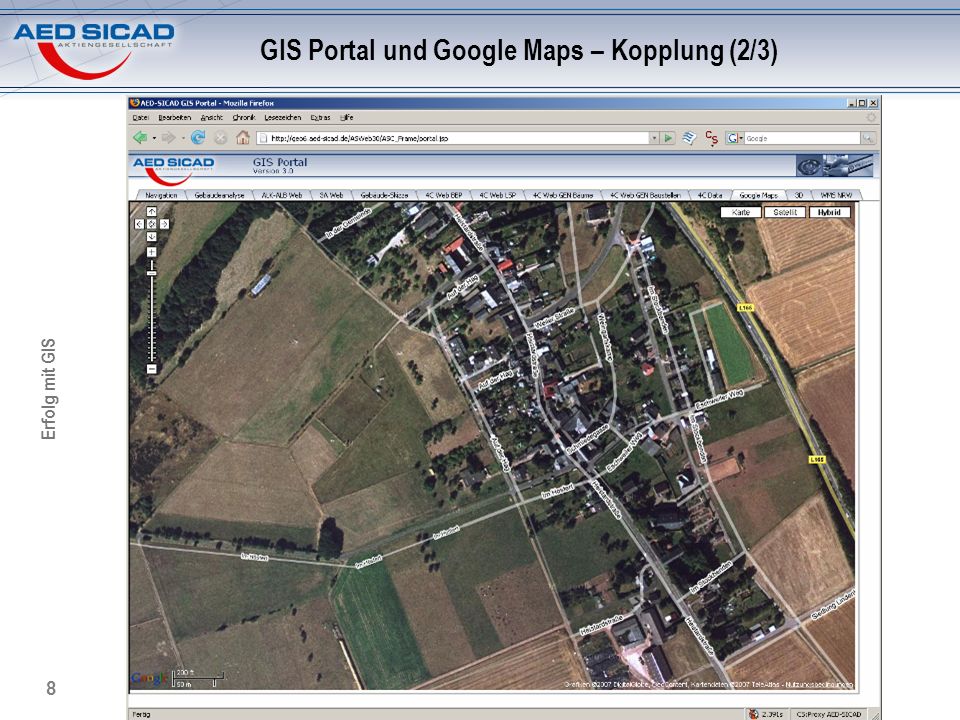 GIS Portal und Google Maps – Kopplung (2/3)