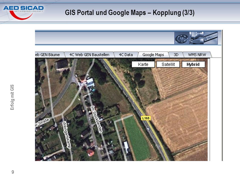 GIS Portal und Google Maps – Kopplung (3/3)