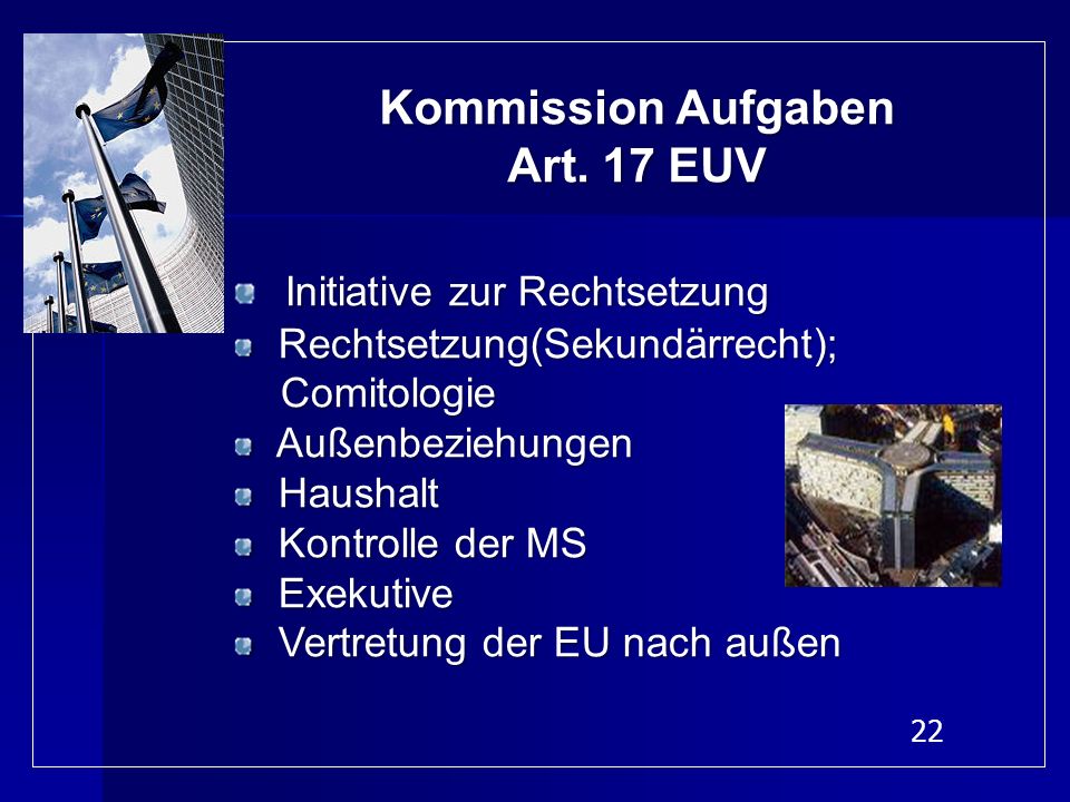 Kommission Aufgaben Art. 17 EUV