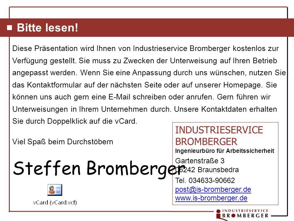 Steffen Bromberger Bitte lesen!