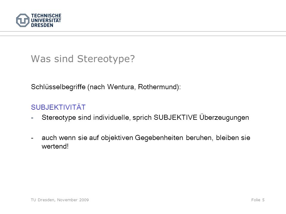 Was sind Stereotype Schlüsselbegriffe (nach Wentura, Rothermund):