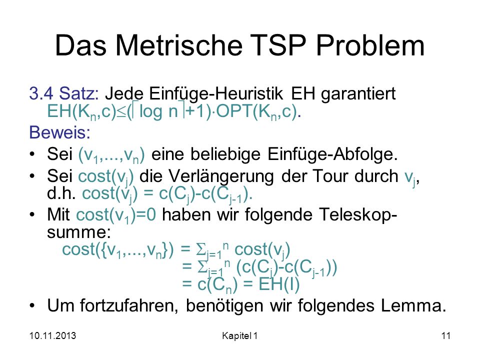 Das Metrische TSP Problem