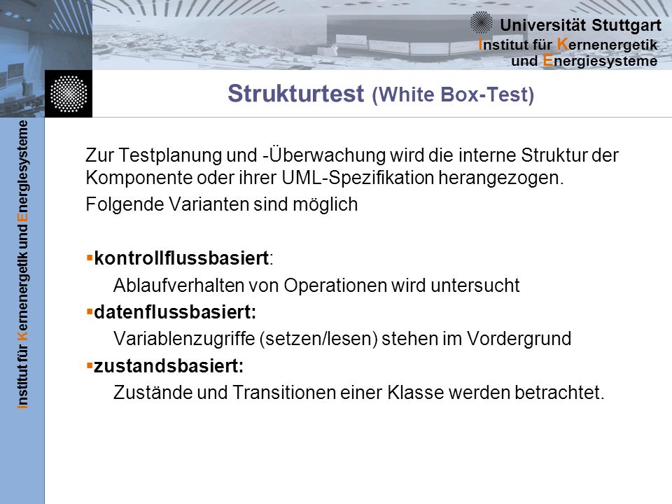 Strukturtest (White Box-Test)