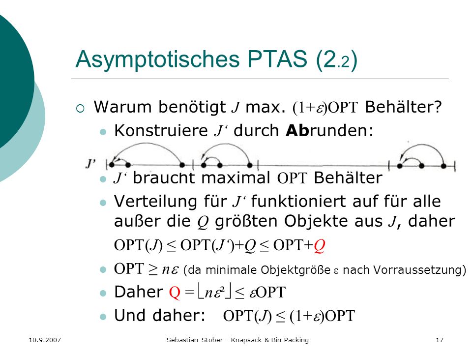 Asymptotisches PTAS (2.2)