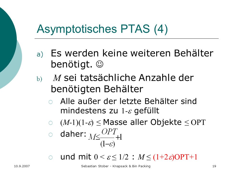 Asymptotisches PTAS (4)