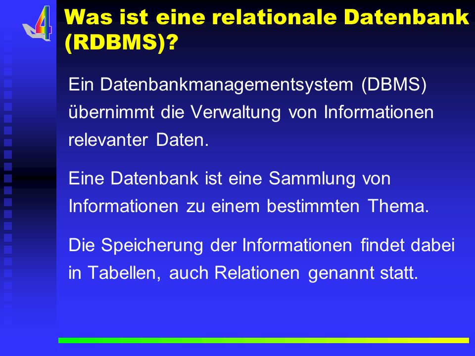 Was ist eine relationale Datenbank (RDBMS)