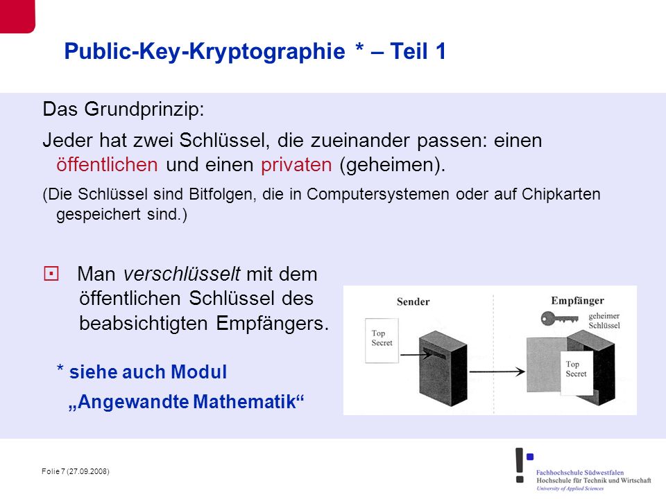 Public-Key-Kryptographie * – Teil 1