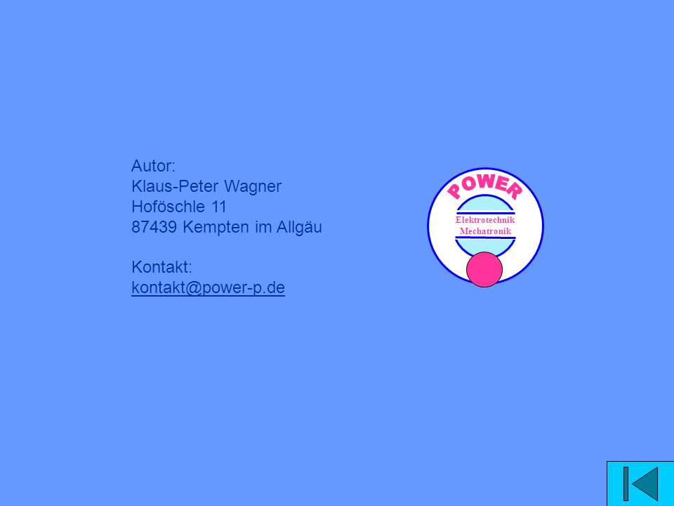 Autor: Klaus-Peter Wagner Hoföschle Kempten im Allgäu Kontakt: