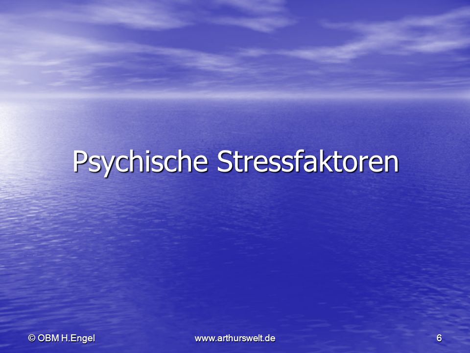 Psychische Stressfaktoren