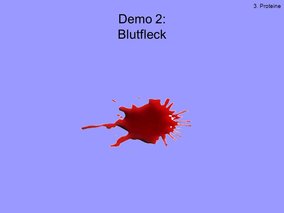 3. Proteine Demo 2: Blutfleck