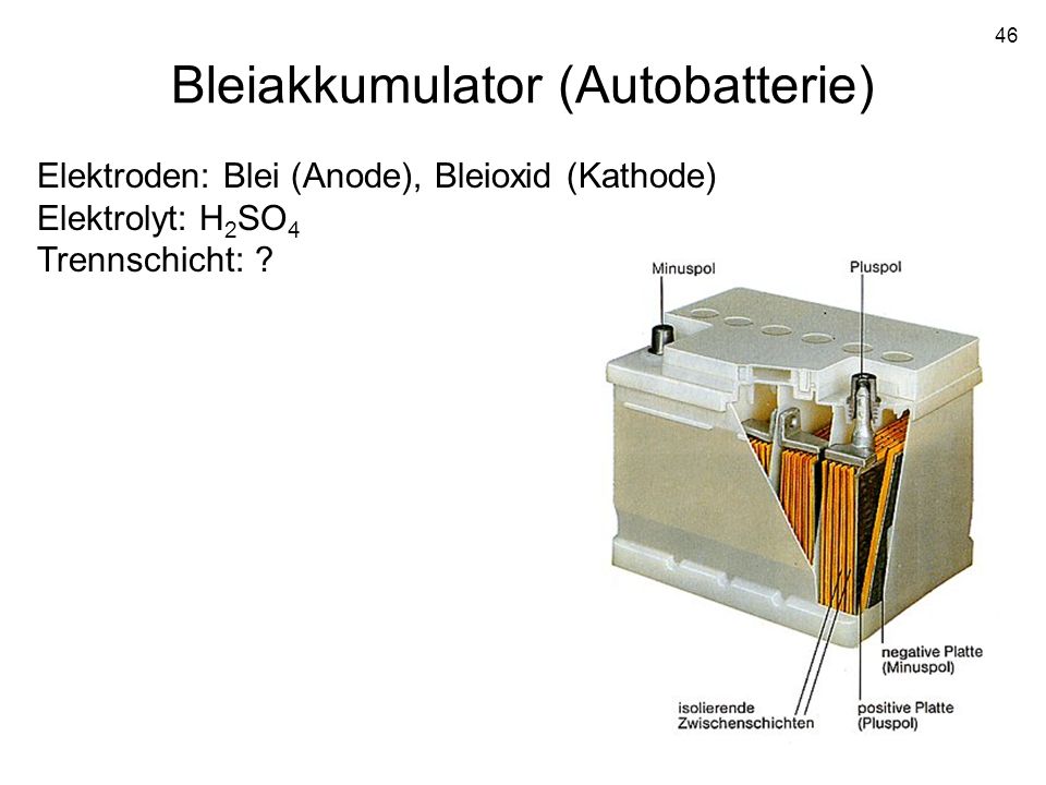 Bleiakkumulator (Autobatterie)