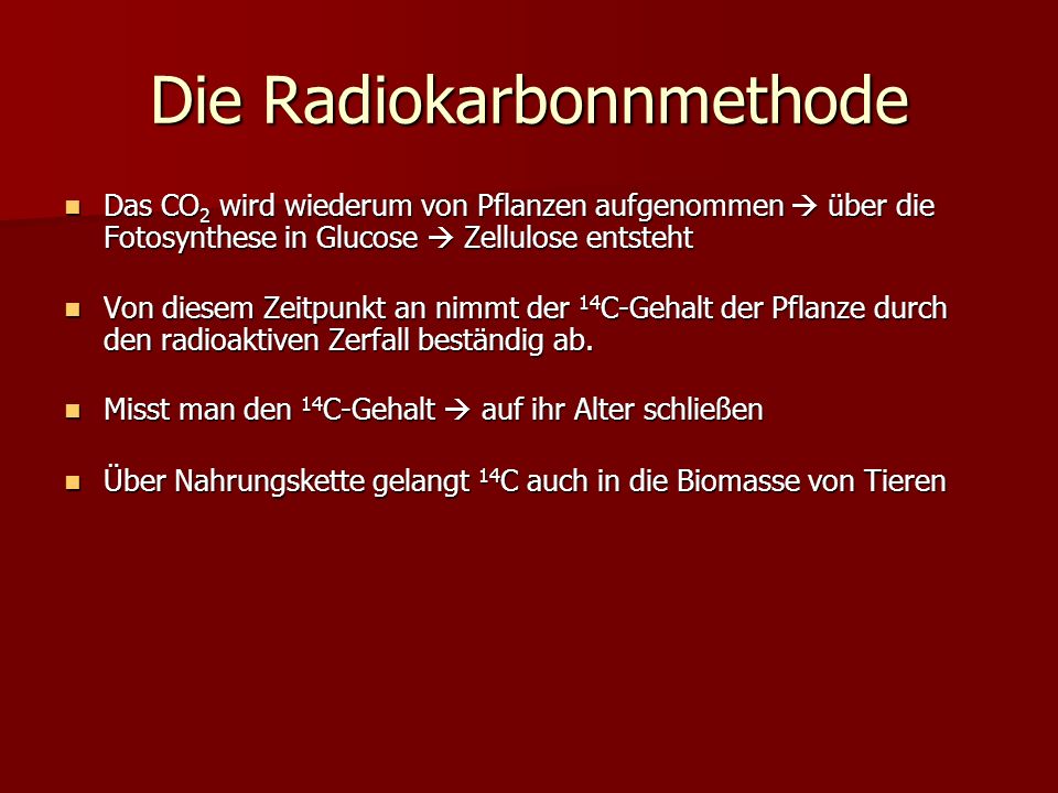 Die Radiokarbonnmethode