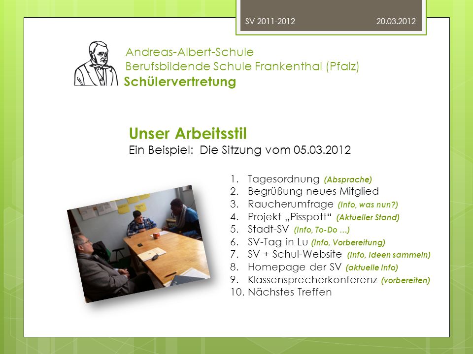 Andreas-Albert-Schule Berufsbildende Schule Frankenthal (Pfalz) Schülervertretung.