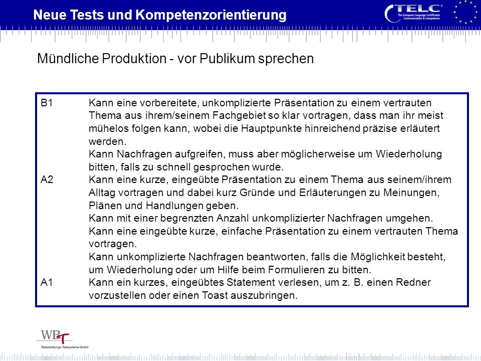 Mündliche Produktion - vor Publikum sprechen