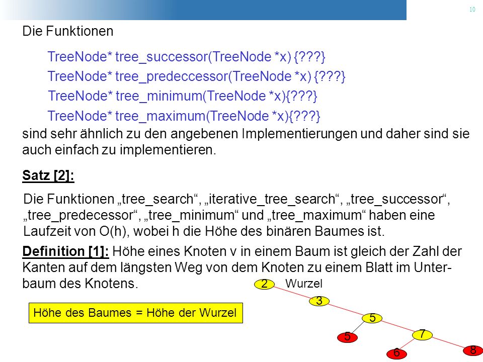 TreeNode* tree_successor(TreeNode *x) { }