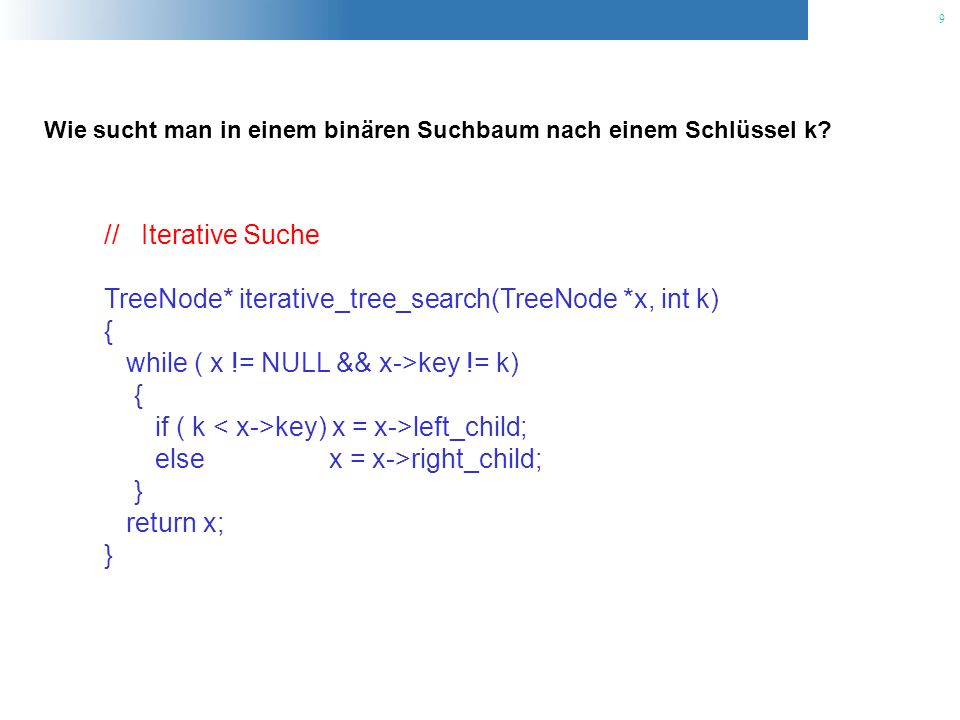 TreeNode* iterative_tree_search(TreeNode *x, int k) {