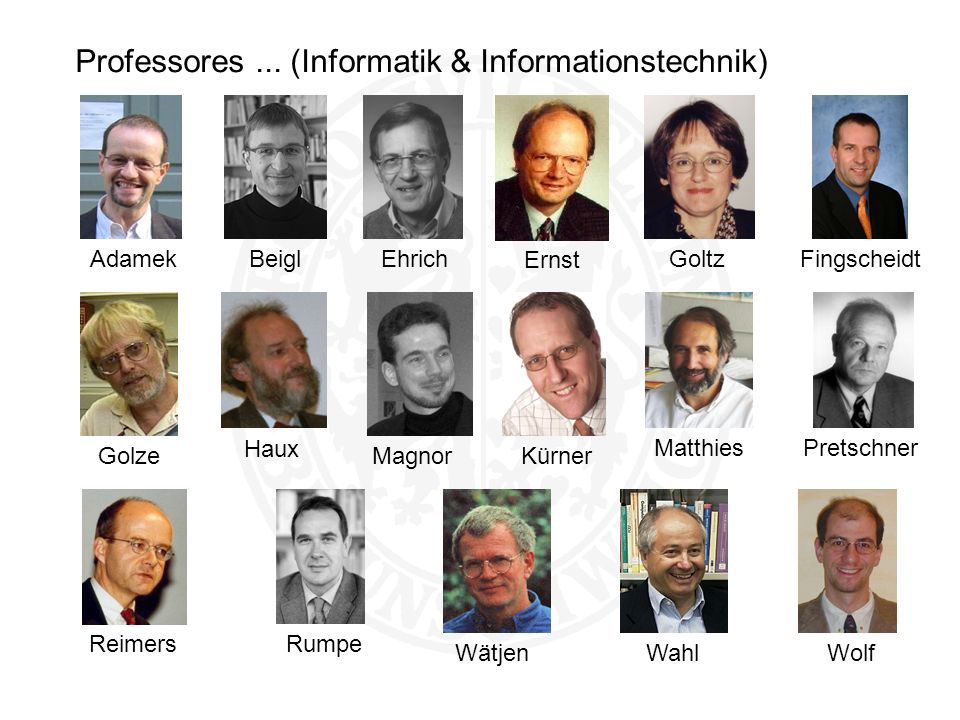 Professores ... (Informatik & Informationstechnik)