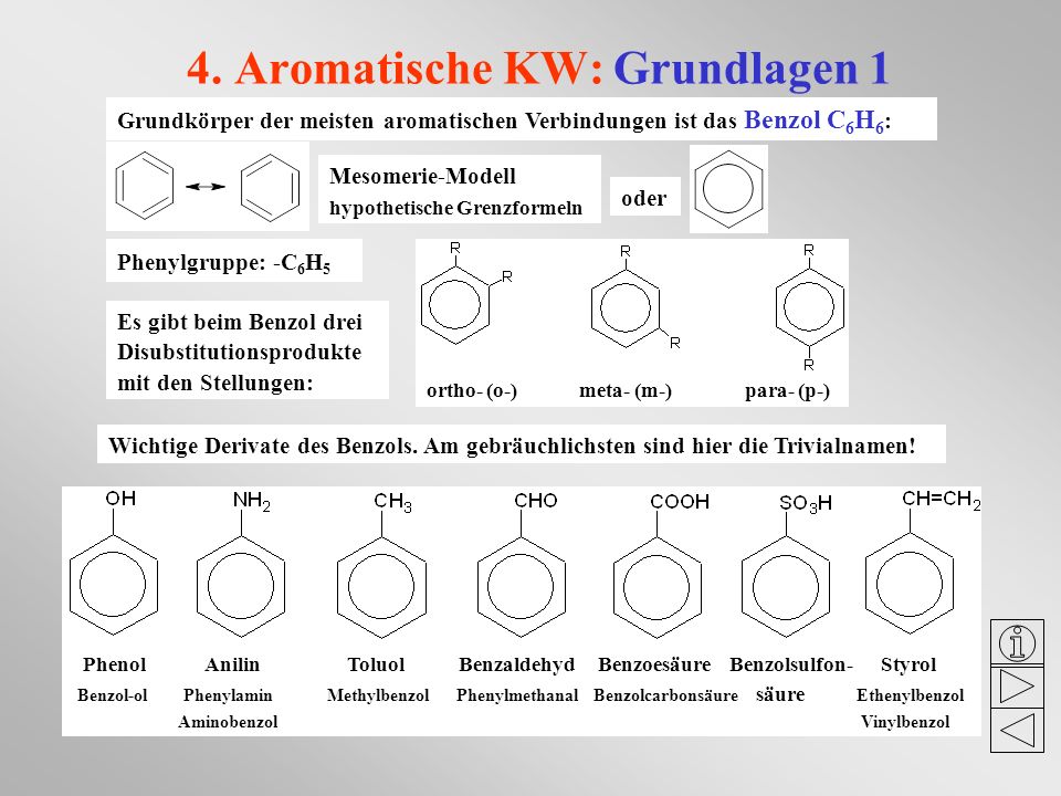 4. Aromatische KW: Grundlagen 1