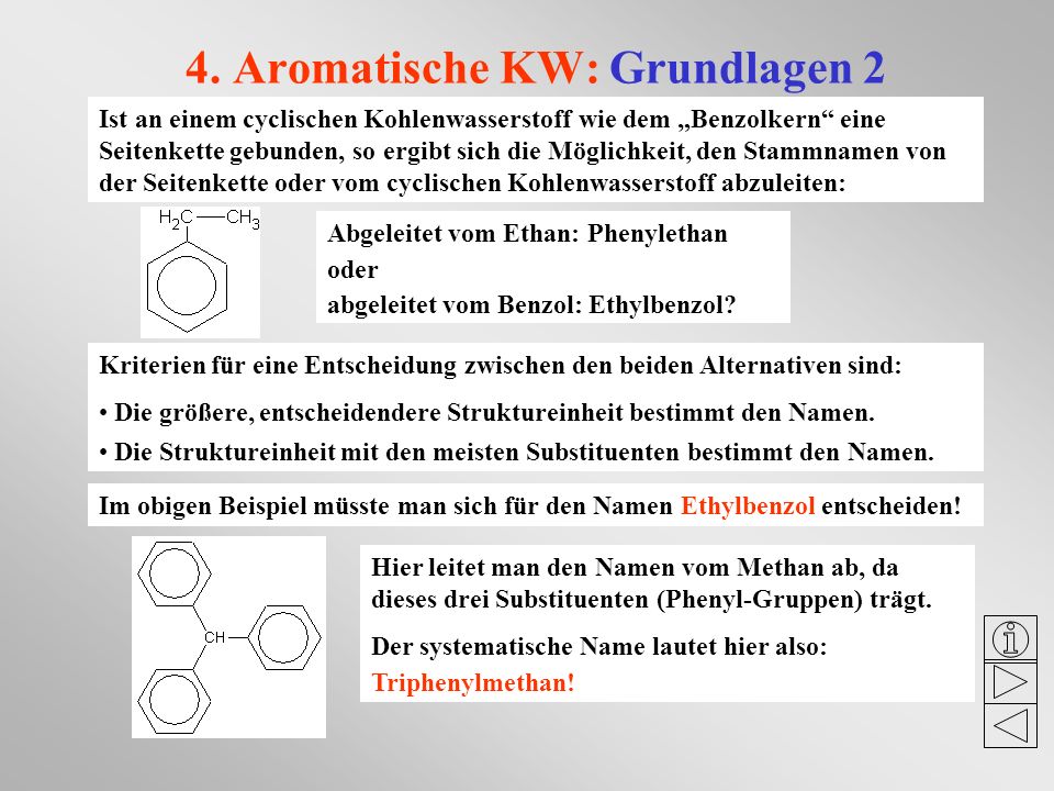 4. Aromatische KW: Grundlagen 2
