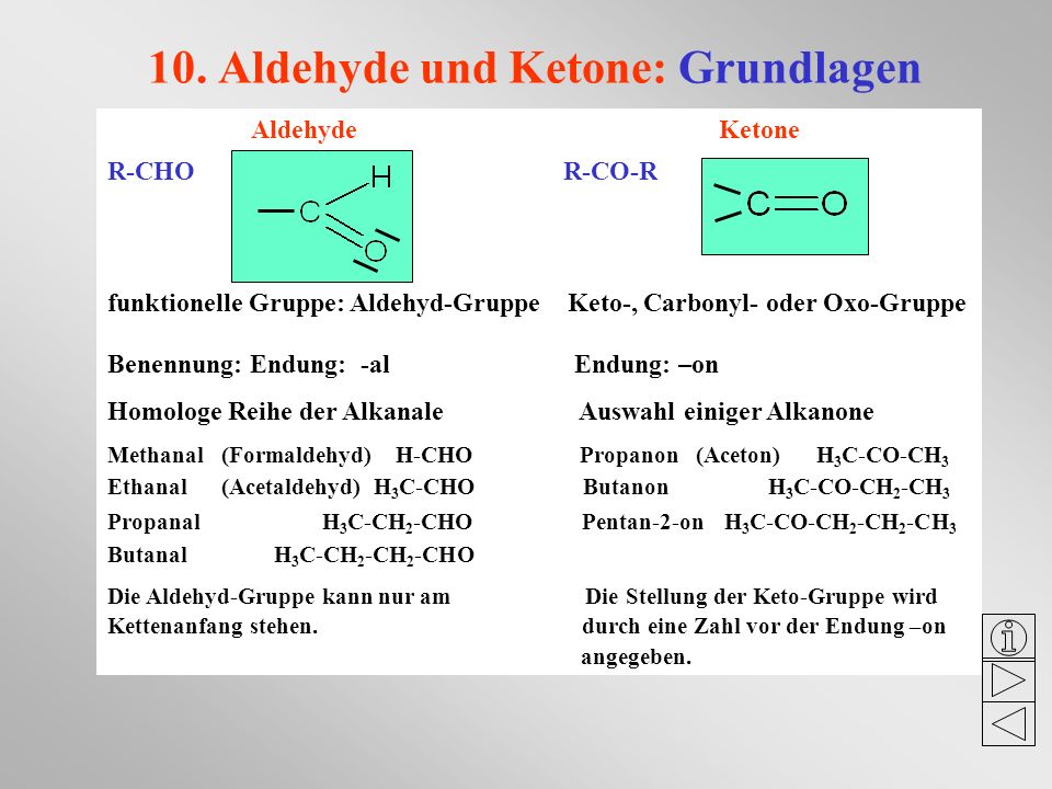 10. Aldehyde und Ketone: Grundlagen