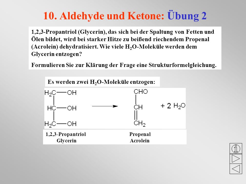 10. Aldehyde und Ketone: Übung 2