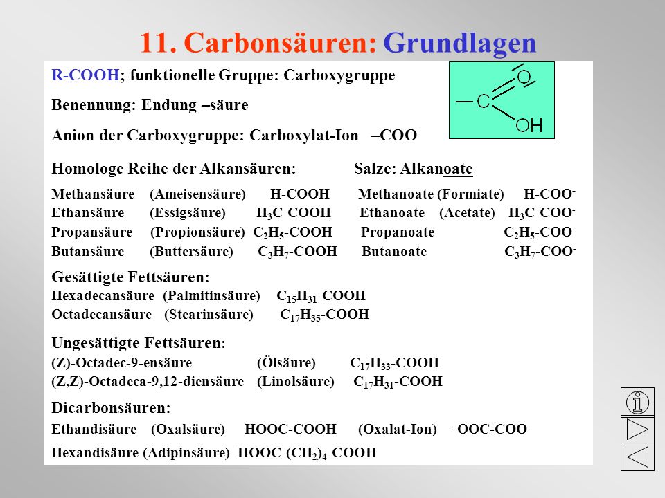 11. Carbonsäuren: Grundlagen