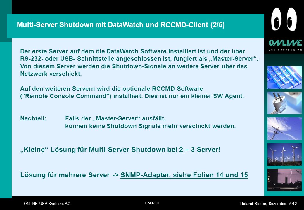 Multi-Server Shutdown mit DataWatch und RCCMD-Client (2/5)