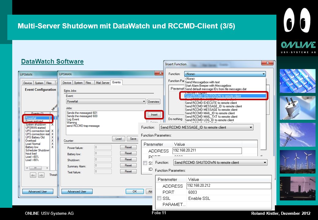 Multi-Server Shutdown mit DataWatch und RCCMD-Client (3/5)