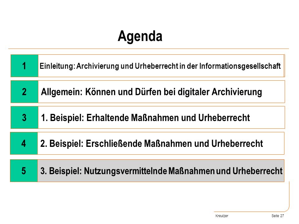 Agenda 1 2 Allgemein: Können und Dürfen bei digitaler Archivierung 3