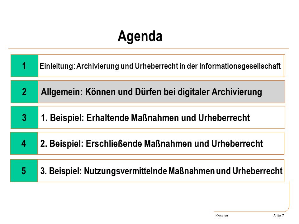 Agenda 1 2 Allgemein: Können und Dürfen bei digitaler Archivierung 3