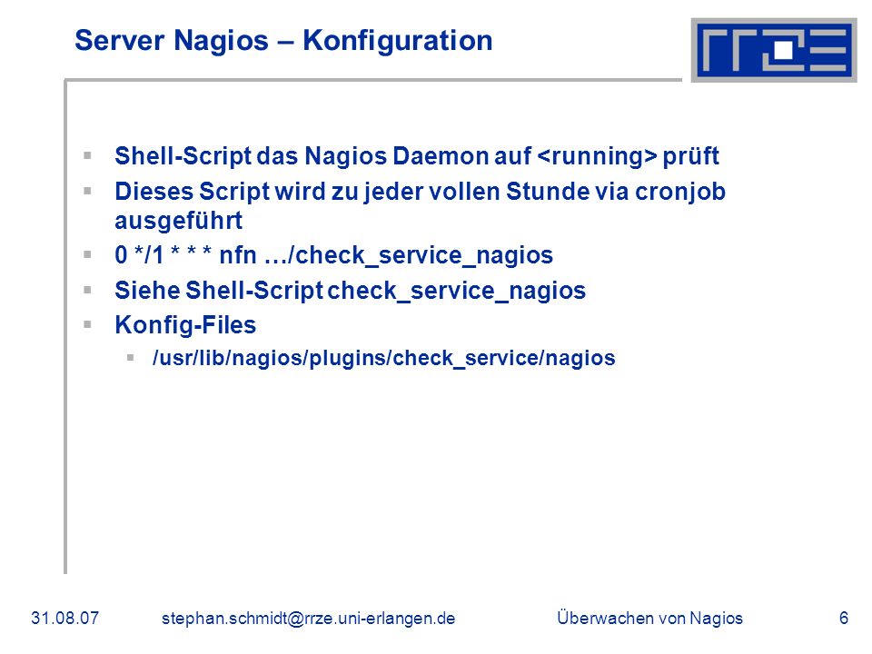 Server Nagios – Konfiguration