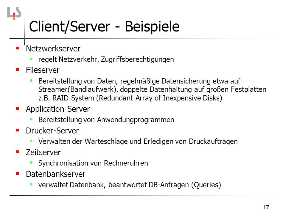 Client/Server - Beispiele