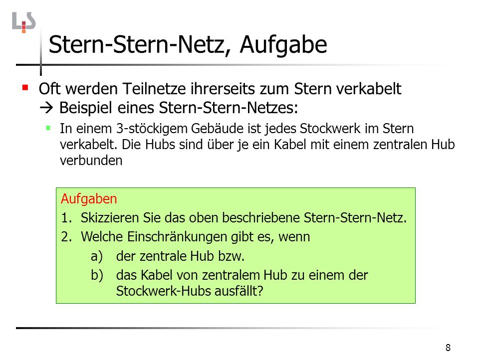 Stern-Stern-Netz, Aufgabe