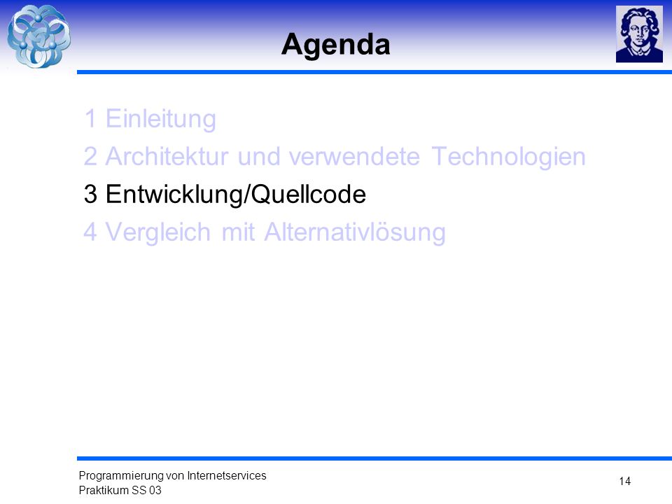 Agenda 1 Einleitung 2 Architektur und verwendete Technologien